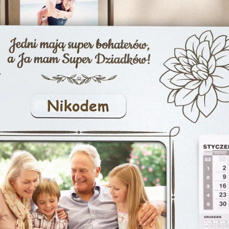 Prezent na Dzień Babci i Dziadka wyjątkowowy Kalendarz 2026 ze zdjęciem
